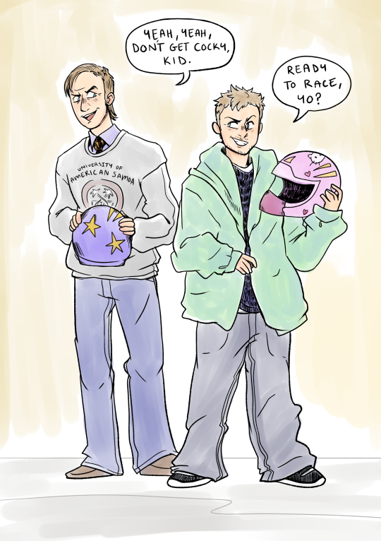 extraterramisu:And then Saul and Jesse went to drive go karts if you even care (it