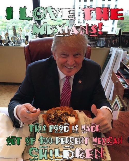 Trump eats Mexican children