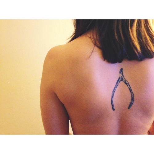 fuckyeahtattoos: “Never grow a wishbone, daughter, where your backbone ought to be.” - C
