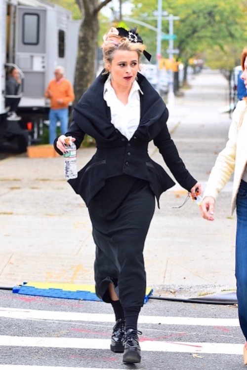 Helena Bonham Carter on the set of ‘Ocean’s Eight’ in New York City | 03/11/16.