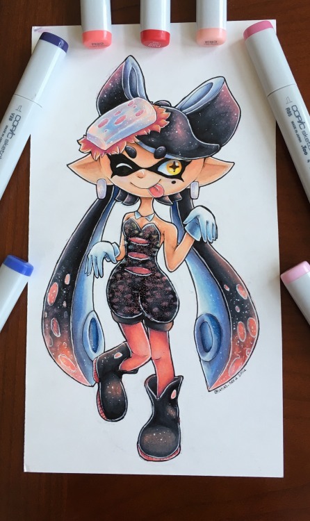 splatoonus:  A collab between myself, @adventurersofeagleland and @queenscrubbingtoniiiofgaul!    Although Team Callie lost in the final Splatfest, she will always be our favorite!   <3