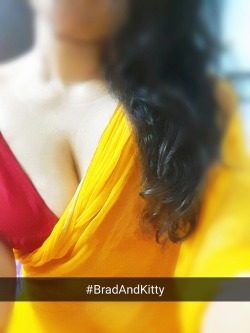 brad-and-kitty: Kitty wants to know what guys think of her in a saree… Please elaborate what you want to do !! 😉  PLEASE COMMENT AND REBLOG FOR A BETTER RESPONSE !!! More pics coming up ….. 