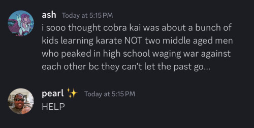 Convinced @outerspacecarryon To Watch Cobra Kai So I Have Someone Else To Yell About It With And This