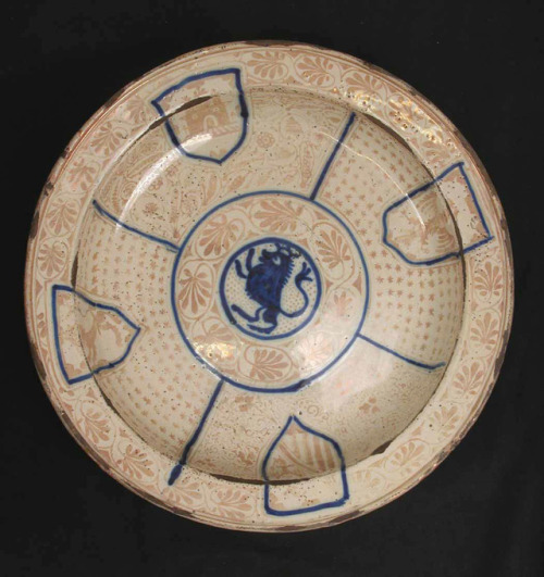 Dish, Islamic ArtMedium: Earthenware; tin-glazed and luster-paintedGift of Dr. and Mrs. Lewis Balamu