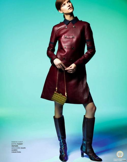 Kasia Struss featured in the Elle France editorial &ldquo;Color Top&rdquo; from August 2012 , wearin