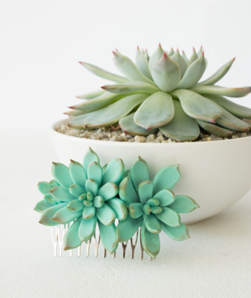 sosuperawesome: Succulent Hair Accessories by Eten Iren on EtsyMore like this