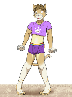 Cat dude wearin’ some purple