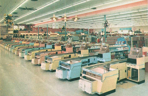 retropopcult:1950s supermarket