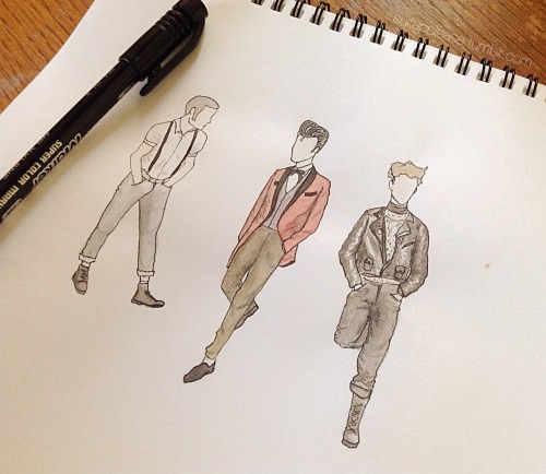 suitupplease:  Drawing some of my favourite styles from the 1960s! 