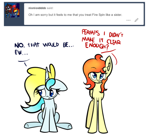 adurot:princessfaeron:adurot:ask-wish-maker:@nioniosbbbb ((sorry for taking so long to answer))Such affectionate sisters!I get the feeling you just said that to annoy me.Why I would never!D’aww X3