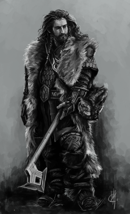 portugasm:  I did it. I drew Thorin. How is a dwarf so majestic idek.  