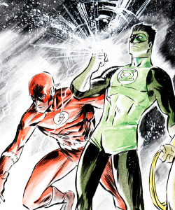 brucetimms:  The Flash and Green Lantern by Francis Manapul