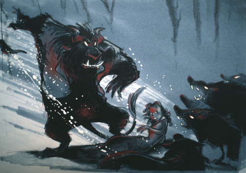 Glen Keane’s storyboard art for Beauty and the Beast.