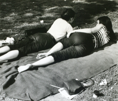 kvetchlandia:  Weegee     Two Women Lying on the Grass, Washington Square Park, New York City     c.1956