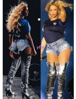 yoncefashionpl:    Beyoncé wearing SERGIO ROSSI custom made boots during On The Run Tour II 🐝 