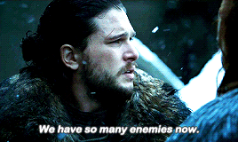 gifsofgot:When the snows fall and the white wind blows, the lone wolf dies but the pack survives.