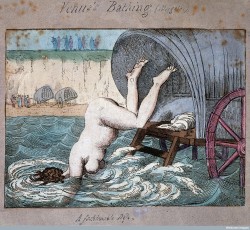 kirgiakos:  Thomas Rowlandson - ”Venus Bathing”, coloured etching, ca. 1790-1800. 