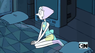 Pearl asking Steven for confirmation that she is correctly performing mundane human tasks, like putting on a sweater or going to sleep.