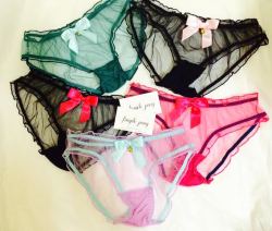 fragilepony:  Cute Sheer Knickers at Fragile