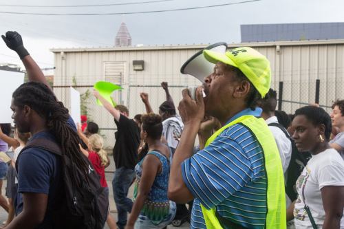 candidinatlanta:  “As the protesters marched through the streets, it began to storm. Every time the thunder crashed, the protesters would cheer louder and louder. It seemed as if mother nature herself were cheering them on..” 