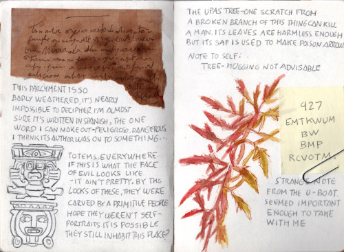Uncharted I: Nathan Drake’s journal extra pages. Elena’s journal was published as promo material bac