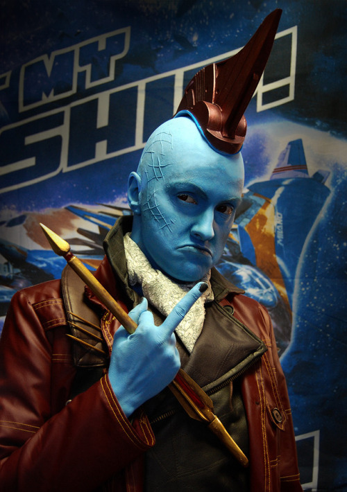 a-twins:Recently we’ve made make up test for Yondu cosplay. No proper costume yet but already nice r