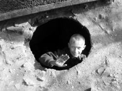  Russian street urchin living in the sewers. St. Petersburg. 2009. 