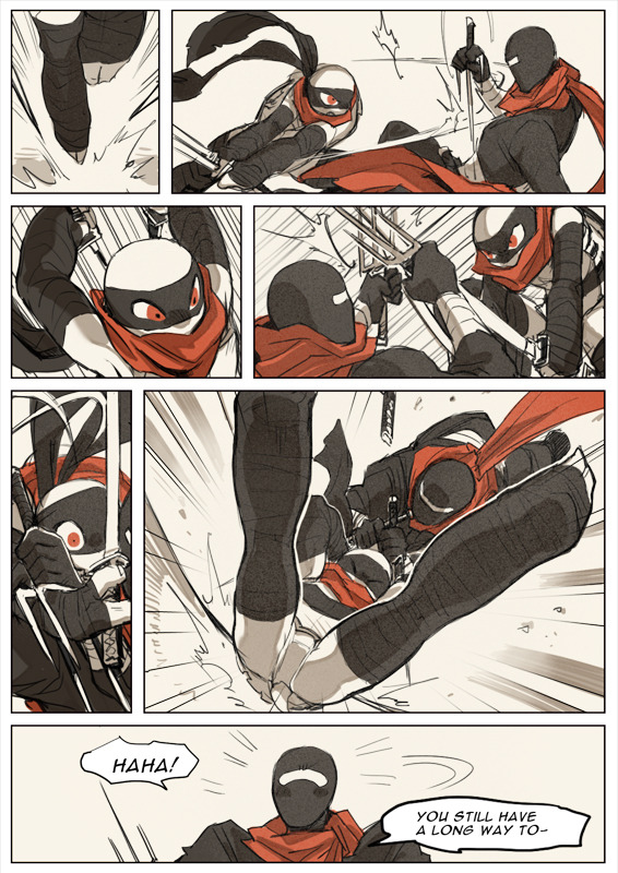 zibanitu6969:       TMNT fancomic “Dimension M Red and Black”#7 page 6-9/9 *Previously