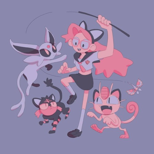 After years of rescuing stray cat pokemon on her way home from school, Megumi-chan has built a decep