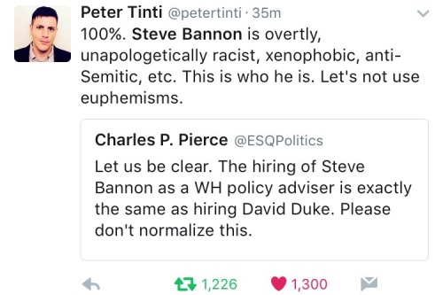 ihavefeministbones:Meet Steve Bannon. Now one of the most powerful men in America.