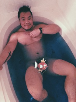 br00taldan:  wolpaw:  br00taldan:  The bath bomb nuked the water ocean blue and there were bits of seaweed and it smelled so good 🛁💣🌊 ft magikarp and feebas 🐟🐠🤓  Such a cute beefcake  I like being called a beefcake heheh :3