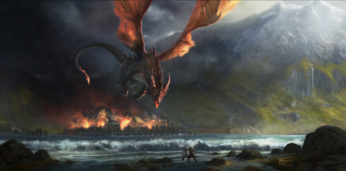 &ldquo;Smaug destroys Esgaroth&rdquo; - The Hobbit [x]