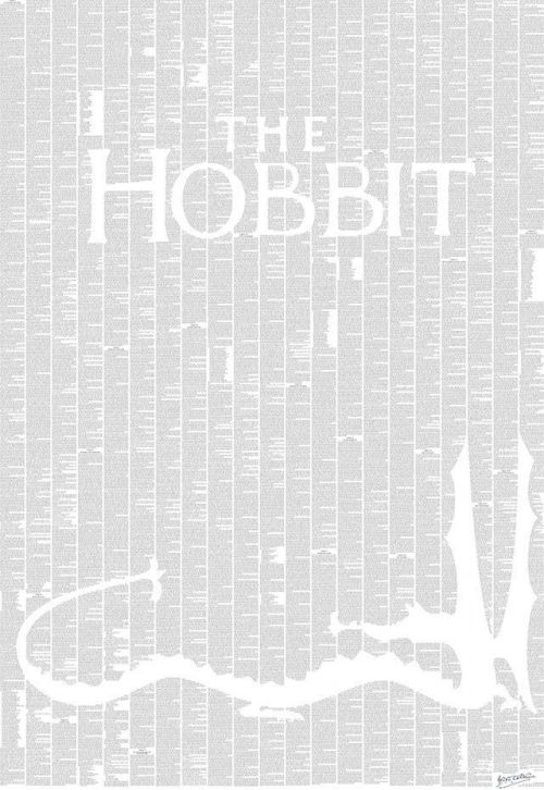 thoughtsofadventure:  the entire text of The Hobbit on one poster. this is amazing.