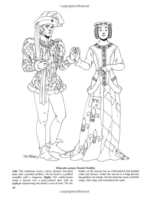14th- and 15th-century medieval fashions by Tom Tierney