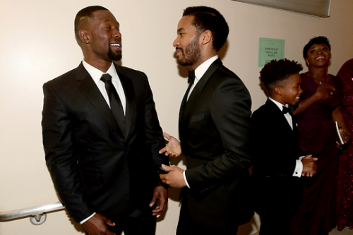 sauvamente:downeyjrs:Moonlight cast backstage during the 89th Annual Academy Awards at Hollywood &am