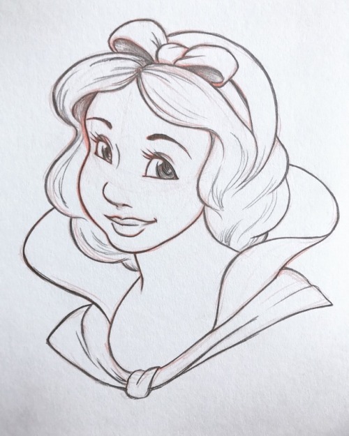 Started a series of bust portraits of the Disney princesses last week- I&rsquo;ve already drawn 