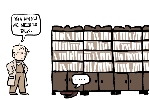 lookitsstevie:There’s only a finite number of bookshelves.