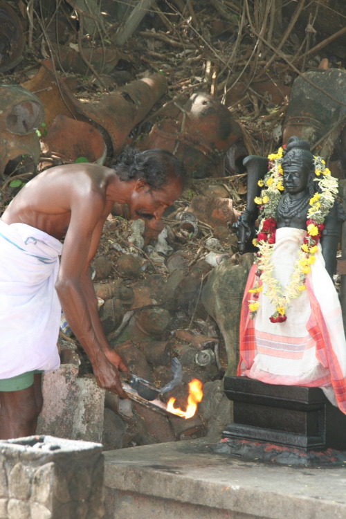 Worship of villages deities at sacred grove, Tamil Nadu