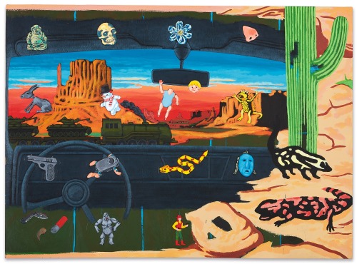 thunderstruck9:David Wojnarowicz (American, 1954-1992), Desert Journal, 1986. Acrylic on Masonite, 1