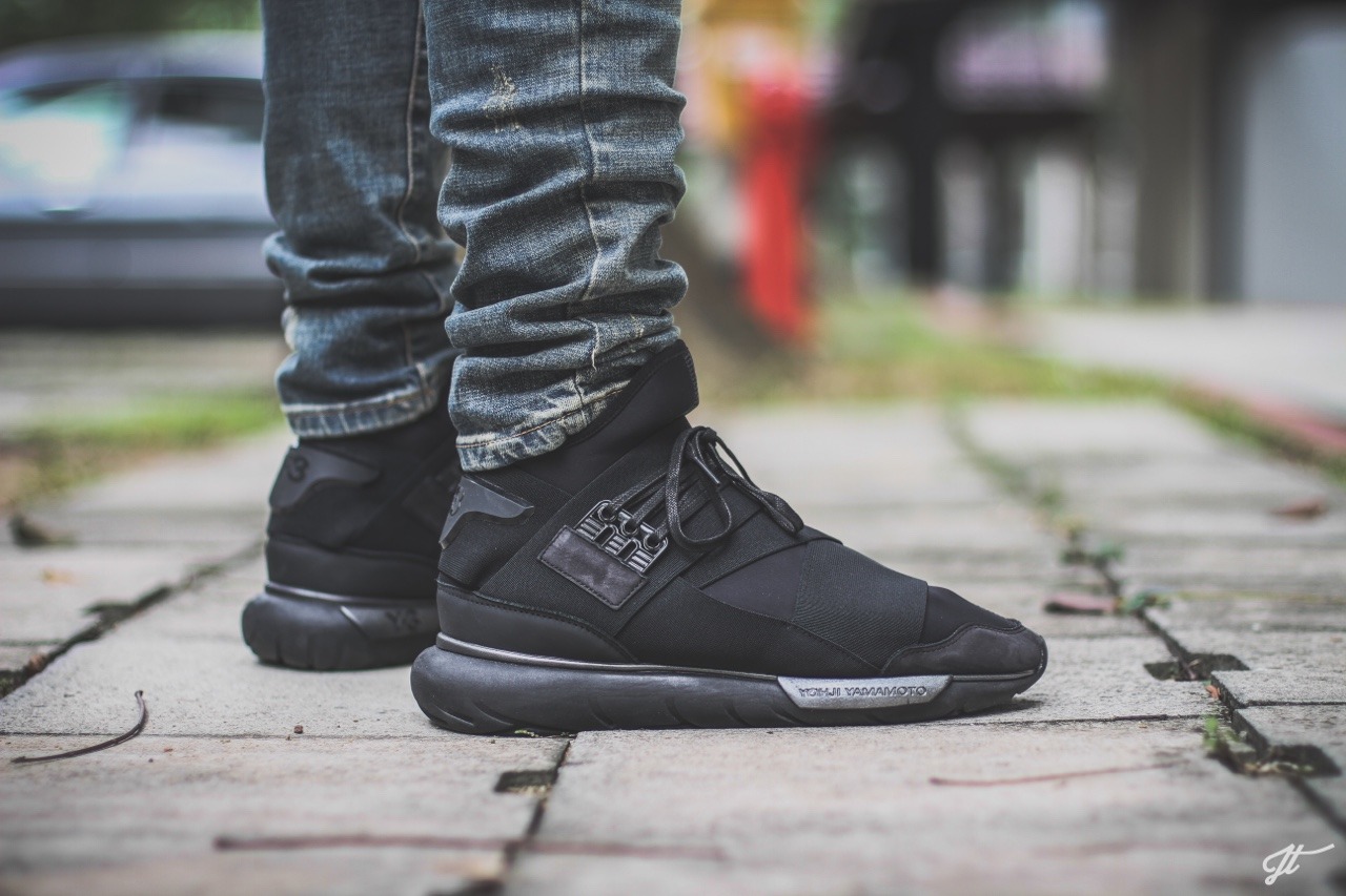 y3 qasa high on feet