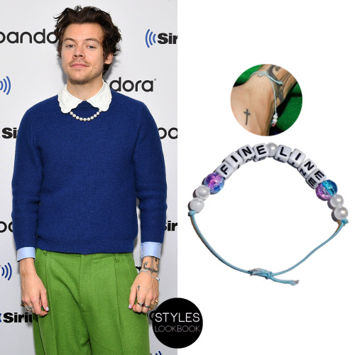 styleslookbook:Earlier this year, Harry was pictured wearing a Fine Line bracelet which he got from 