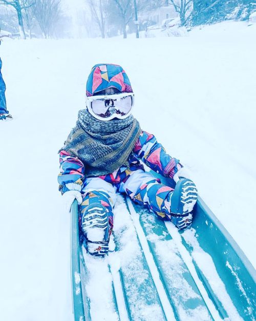 We got some snow.  Average of 18 inches, but some snow drifts were over 24 inches. Selah loved her f