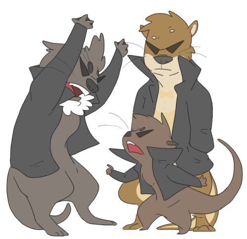 ottercola:  pepperree:  ((This is my new favorite thing and I ain’t even sorry))THE OTT SQUAD RETURNS!!!Members:pepperree - Leader (?)ottercola - Wild Cardfshoom - The EnforcerYou can also blame fshoom for the sudden content. We converged on headcanons