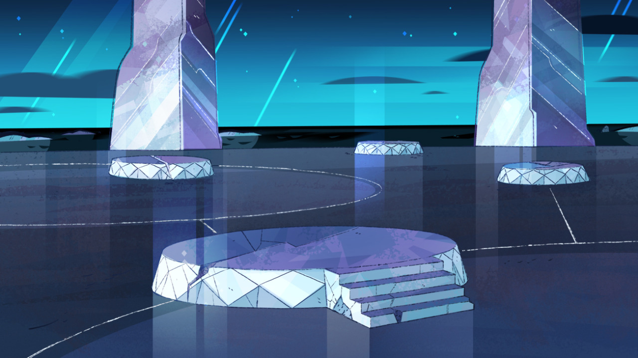 A selection of Backgrounds from the Steven Universe episode: Space Race Art Direction: Elle