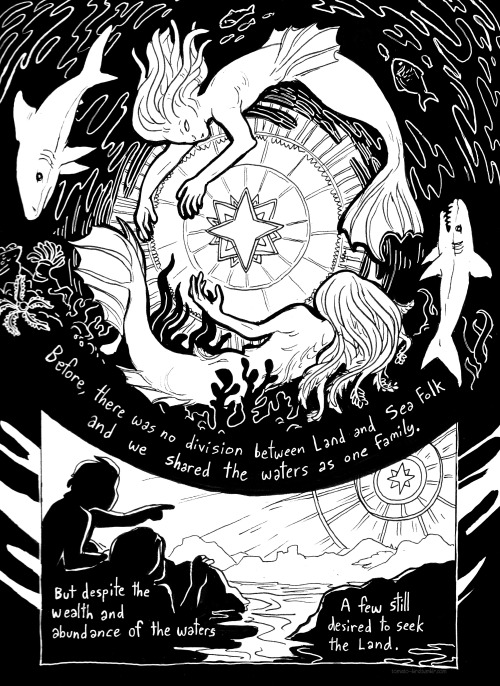 forenschik: tomato-bird:  “Firmament” by Taylor Leong, 2016 A short comic I made originally for Kiwi Magazine, an online anthology at my school. The theme this quarter was “wet,” and as I love mermaid lore I thought it was a perfect opportunity