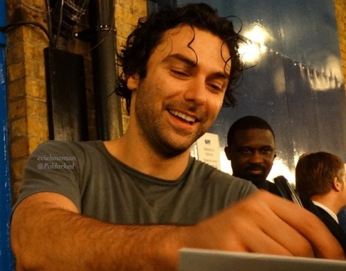 Aidan at the stage door Monday night.