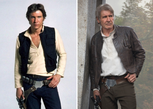 nonbinarypumpkin:  flavoracle:  daydreambeliever70:  Star Wars Actors Then (1977) and Now (2015)  In summary:  Luke grows a beard Leia becomes happy Han finds out there are buttons on his shirt  Luke also figured out how to turn his lightsabre on. 