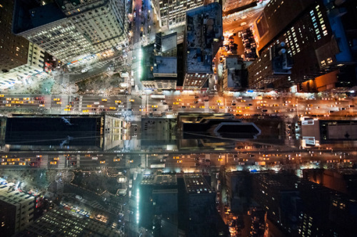 definitelydope: Intersection | New York City By Night By Navid Baraty