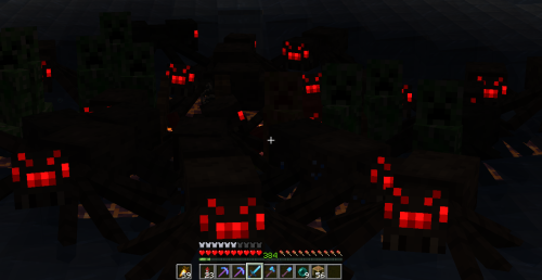 My creeper farm makes a lot of spiders too…