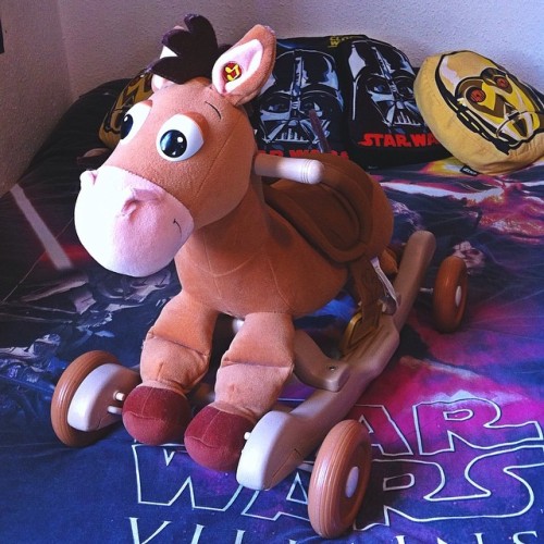 Been to the car boot got this Bullseye rocking horse for £3! #disney#toystory